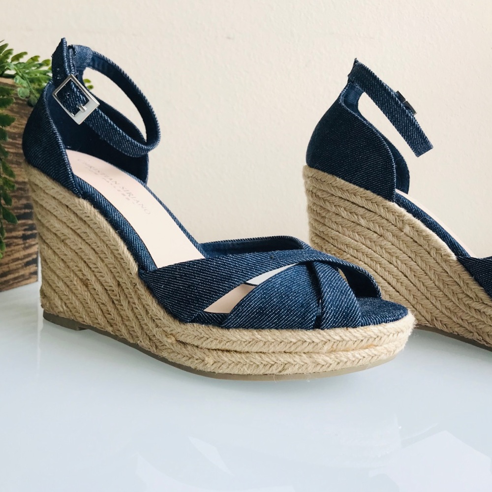 CHRISTIAN SIRIANO BLUE SOLSTICE WEDGES